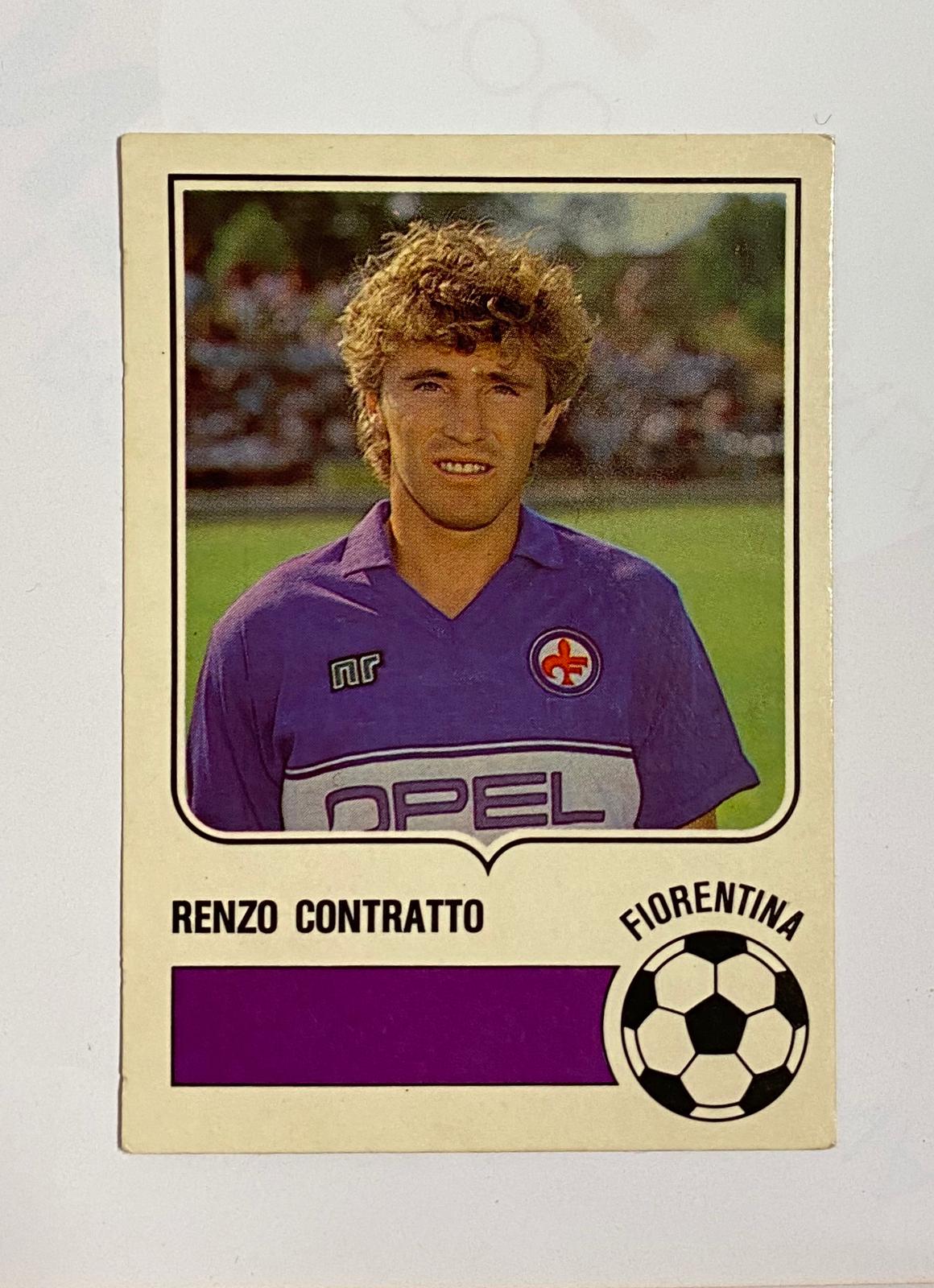 Renzo Contratto Fiorentina Figurine Card Forza Goal 1985 - 1986 Excellent