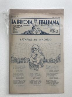 La piccola italiana Settimanale illustrato anno XI n. 29 del 15 maggio 1938