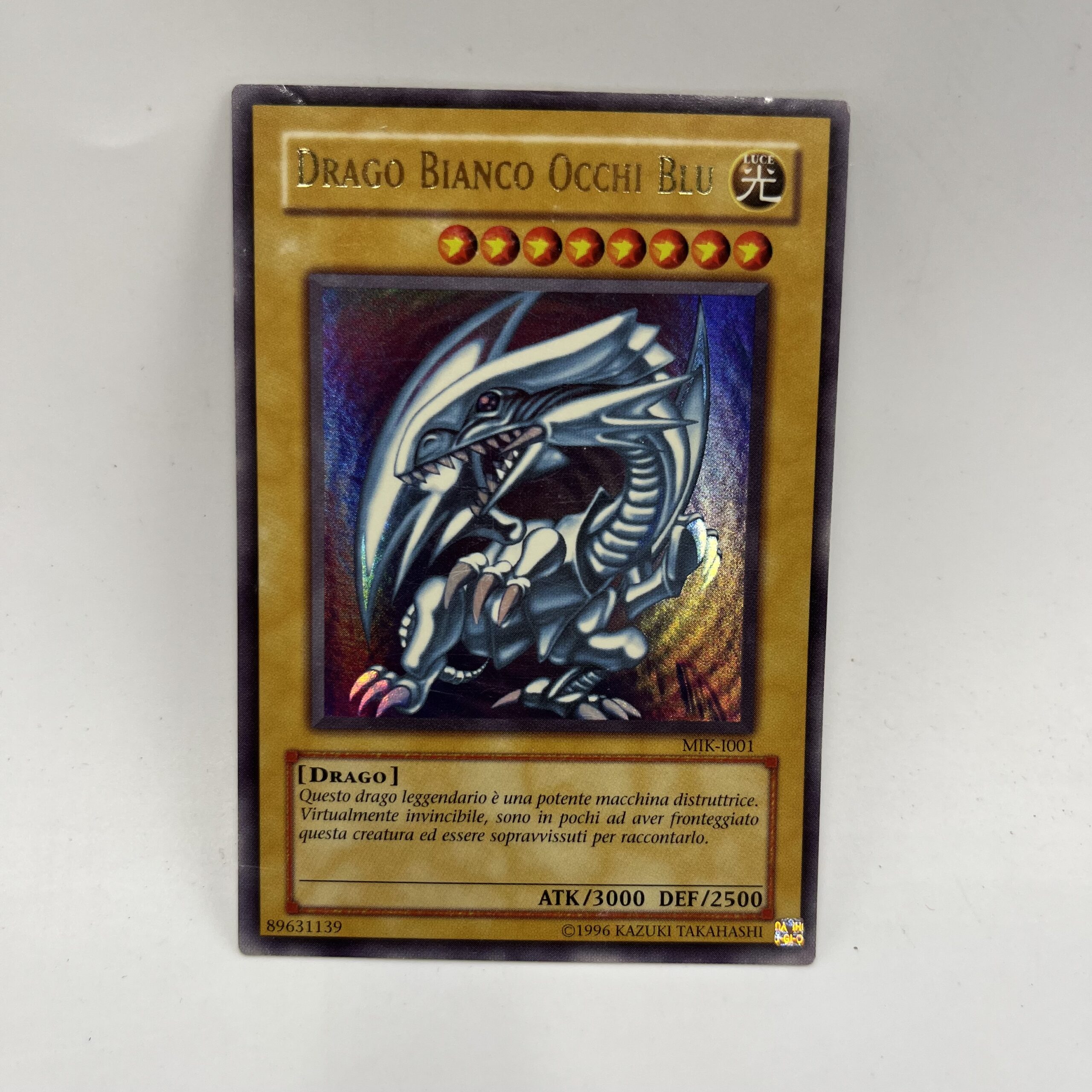 Yu-Gi-Oh Card Blue-Eyes White Dragon MIK-I001 - 89631139 ed. 1996 LP