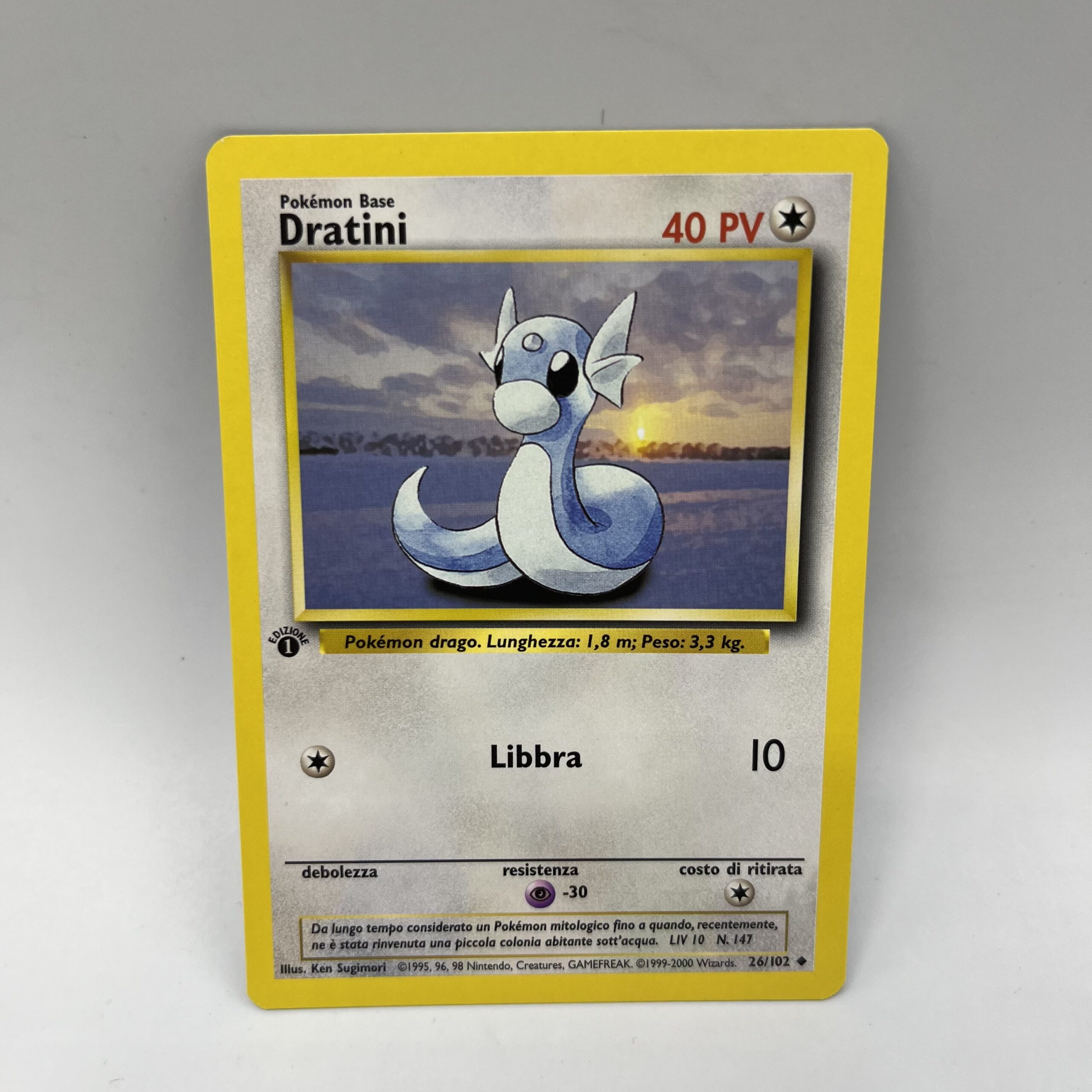 Pokemon Card DRATINI UNCOMMON FIRST EDITION (IT) | 26-102 PV Basic Set