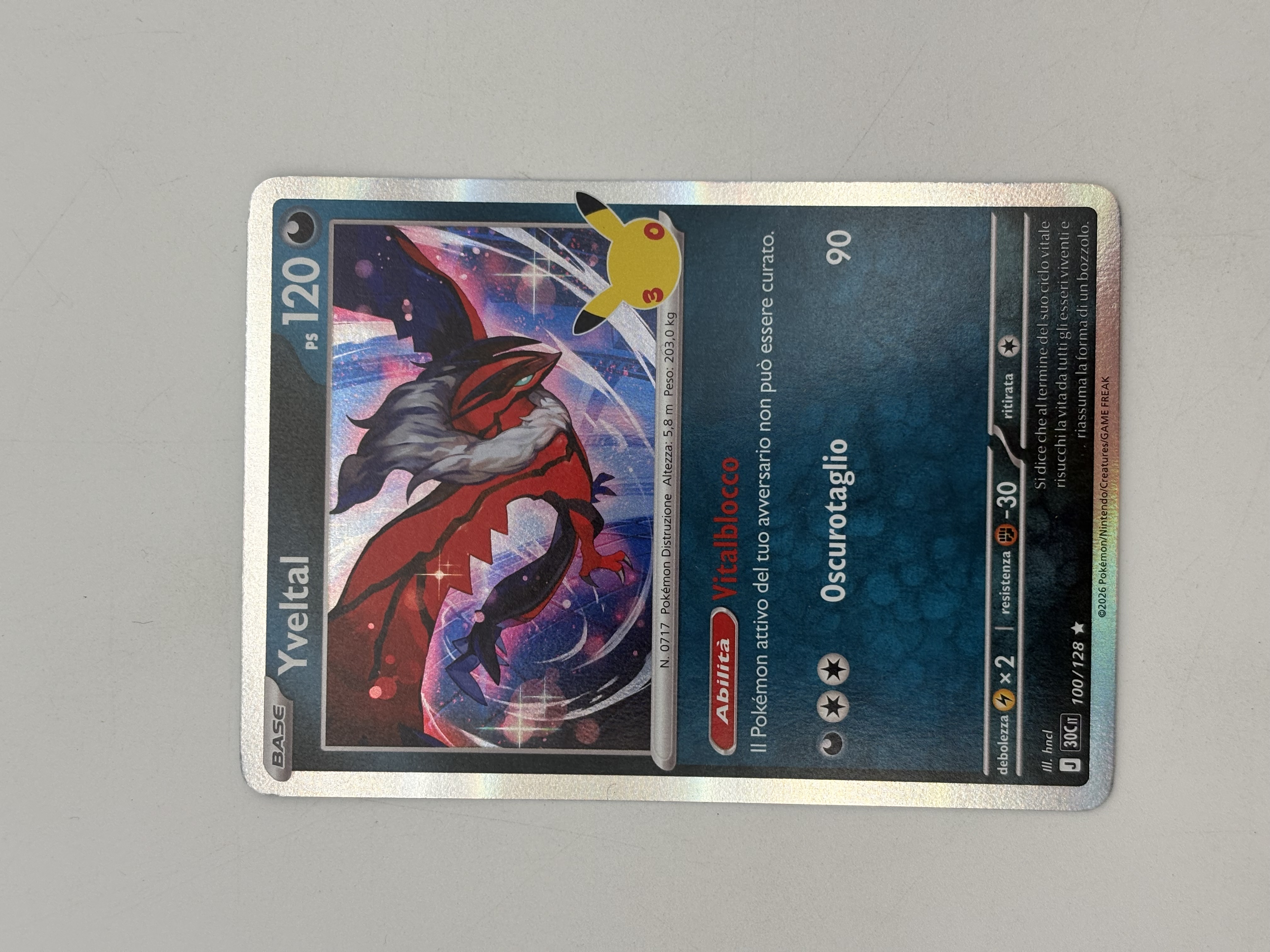 Carta Pokemon Yveltal Holo (IT) | 30th Anniversary 100/128